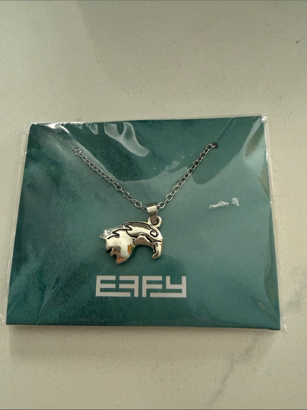 Effy Silver Color Eagle Head Pendant Necklace